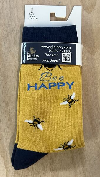 House Of Tweed Bamboo Mustard Bee Socks image #1