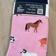 House Of Tweed Bamboo Pink Farmyard socks image #1