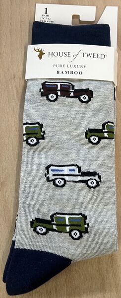 House Of Tweed Bamboo Grey Big Boy Socks image #1