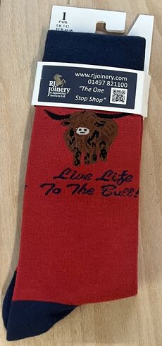 Red Highland Cow Socks