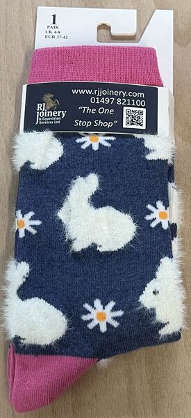 House Of Tweed Navy Rabbit Socks image #1